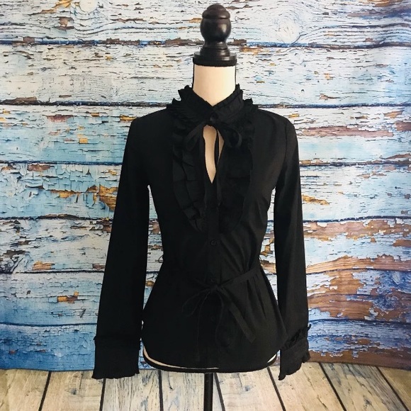 Susie Rose Tops - Susie Rose Women’s Button Up Size S Ruffle & Ties